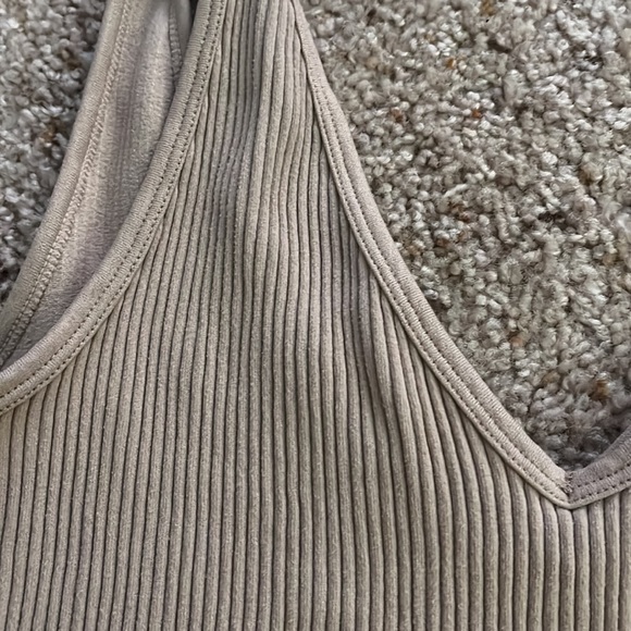 Beige Forever 21 Ribbed Tank - Picture 4 of 5
